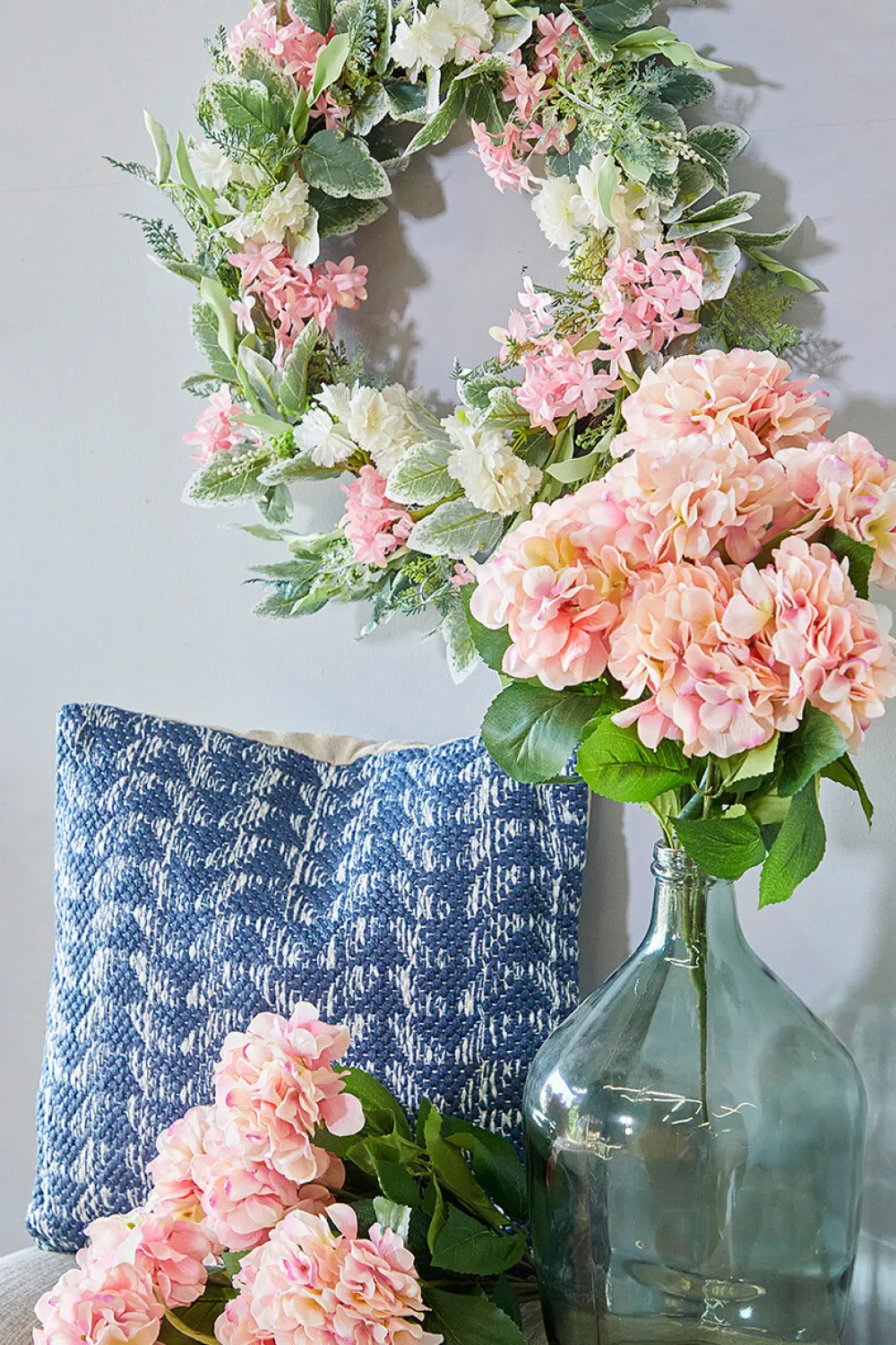 Decorator's Warehouse 20.5" Peach Hydrangea Bush > Easter Table Decor|Easter Decor