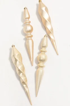 Decorator's Warehouse 12" Pearl Finial Boxed - Set of 4 > Christmas Decor|Natural Elegance