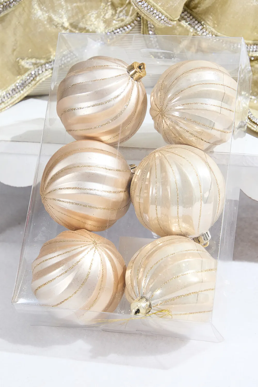 Decorator's Warehouse 3" Pearl Shatterproof Boxed - Set of 6 > Boxed Sets|Christmas Decor