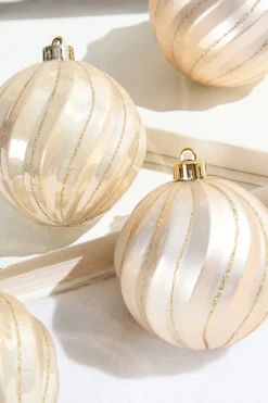 Decorator's Warehouse 3" Pearl Shatterproof Boxed - Set of 6 > Boxed Sets|Christmas Decor