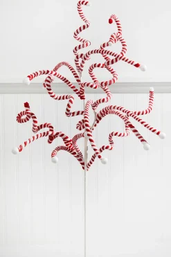 Decorator's Warehouse 23” Peppermint Curly Spray > Christmas Decor|Christmas Sprays
