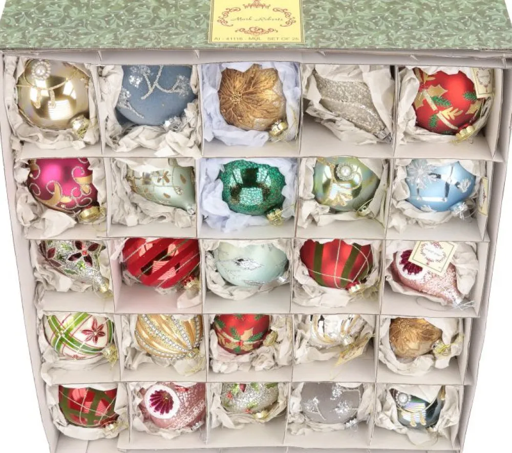 Decorator's Warehouse 25 Piece Assorted Ornaments in Gift Box - Mark Roberts > Mark Roberts