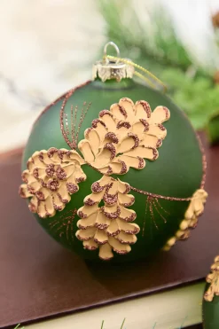 Decorator's Warehouse 4" - 6" Pinecone Glitter Glass Ornament > Christmas Decor|Christmas Ornaments