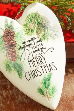 Decorator's Warehouse 5.5" Pine Heart Ornament > Christmas Ornaments|Cardinal