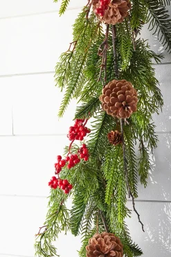 Decorator's Warehouse 48" Pine Juniper Berry Garland > Cardinal|Christmas Decor