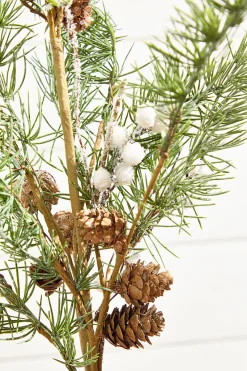 Decorator's Warehouse 30" Pine Leaf Berry Spray > Christmas Sprays|Christmas Decor