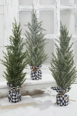 Decorator's Warehouse 21" Pine Tree With Plaid Fabric > Tabletop & Accent Trees|Christmas Accents