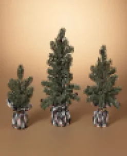 Decorator's Warehouse Pine Tree With Plaid Fabric - Large > Best Sellers|Tabletop & Accent Trees