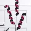 Decorator's Warehouse 30” Pink & Black Double Sided Fabric Curly Spray > Halloween|Halloween