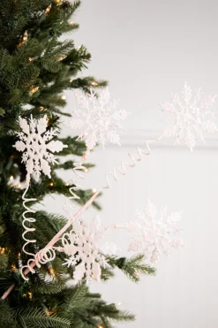 Decorator's Warehouse 25” Pink Curly Snowflake Stem > Kristin'S Picks|Santa'S Sweet Shoppe