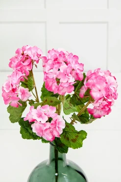 Decorator's Warehouse 18" Pink Geranium Bush > Easter Table Decor|Easter Decor