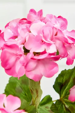 Decorator's Warehouse 18" Pink Geranium Bush > Easter Table Decor|Easter Decor