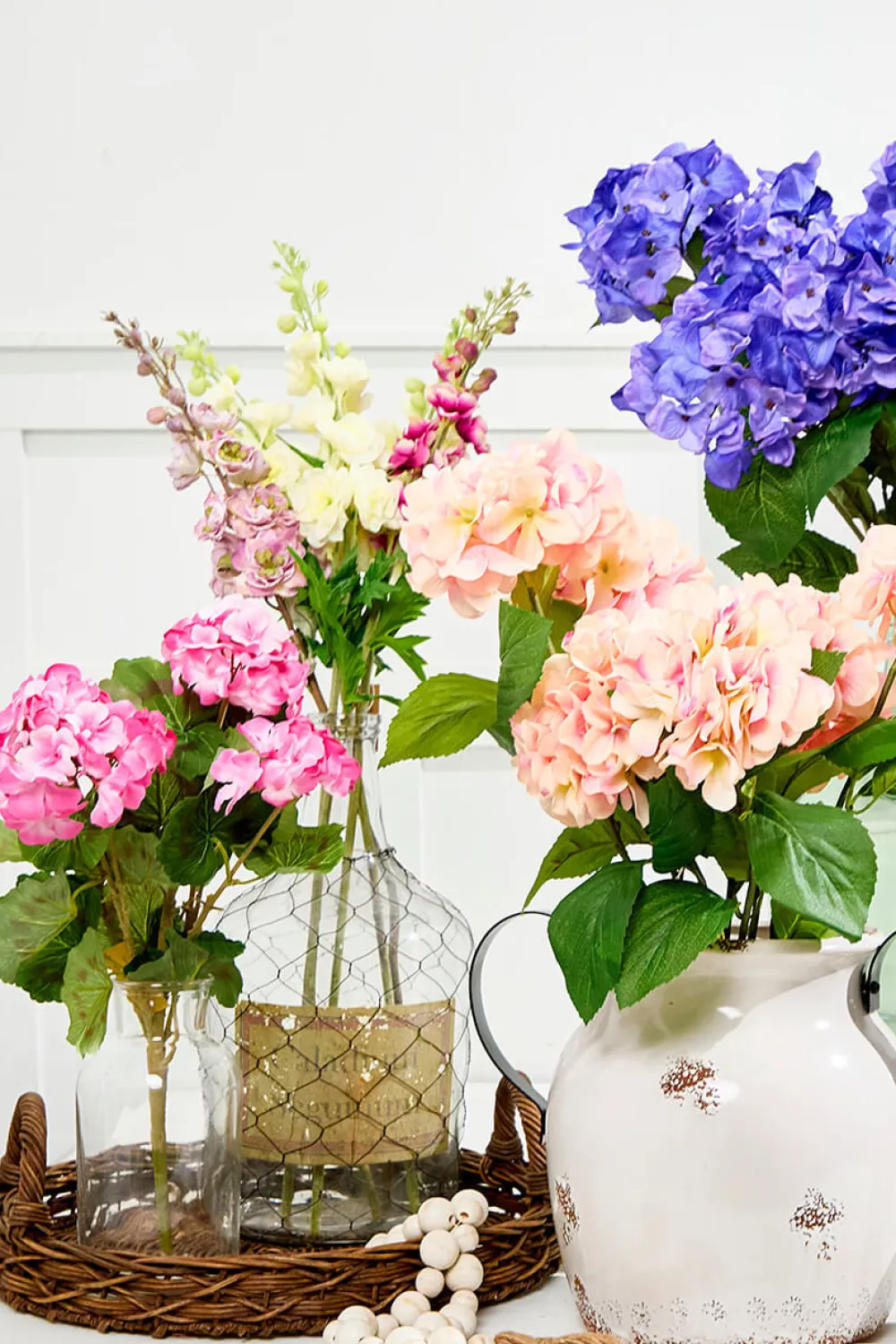 Decorator's Warehouse 18" Pink Geranium Bush > Easter Table Decor|Easter Decor