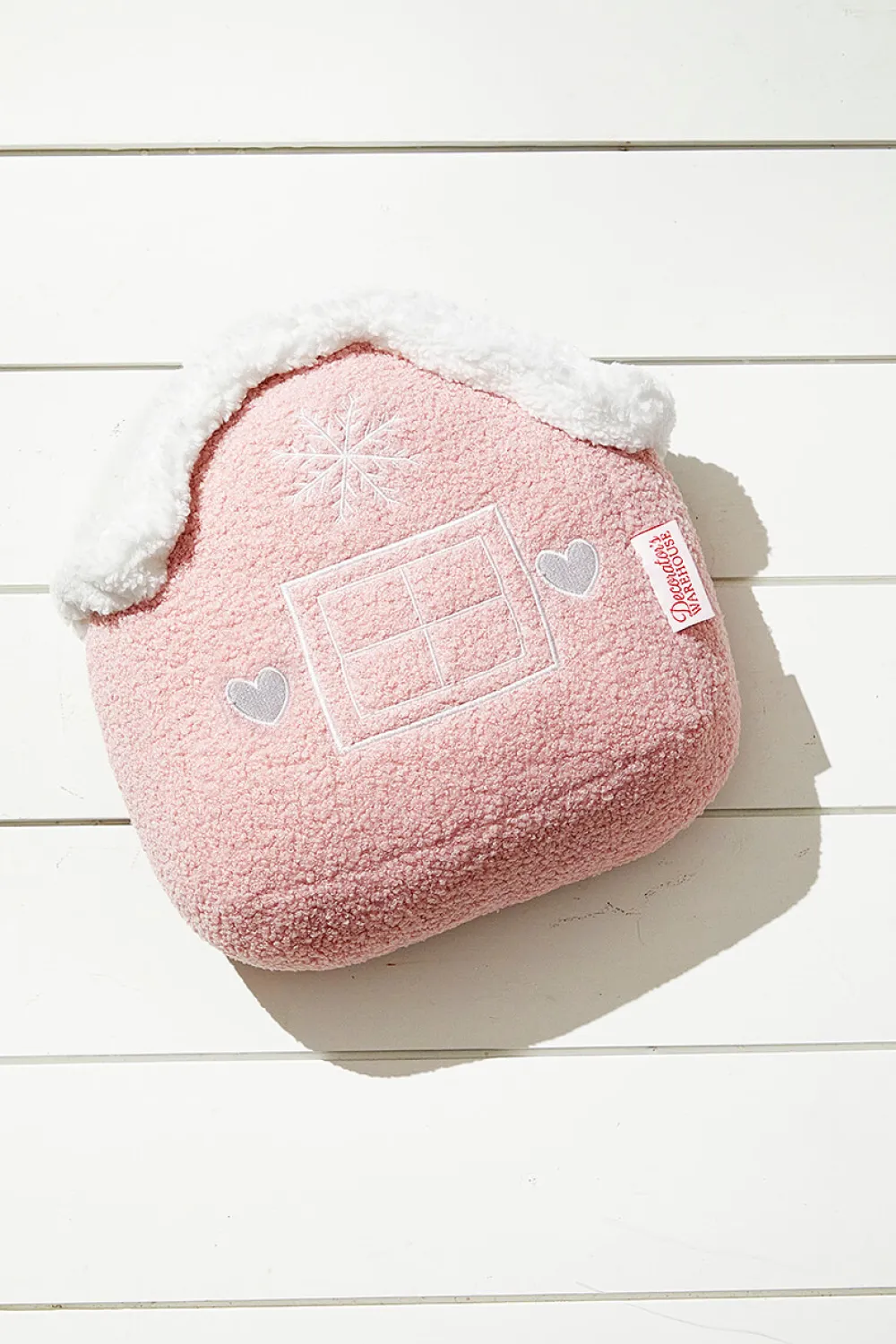 Decorator's Warehouse Pink Gingerbread House Pillow > Christmas Decor|Christmas Textiles