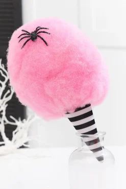 Decorator's Warehouse 14" Pink Glitter Cotton Candy Halloween Ornament > Halloween|Halloween