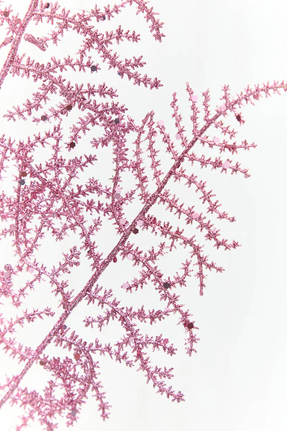 Decorator's Warehouse 35" Pink Glitter Fern Spray > Christmas Sale|Christmas Sprays