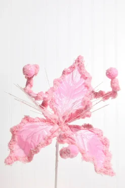 Decorator's Warehouse 10" Pink Holly Stem > Santa'S Sweet Shoppe|Christmas Flowers