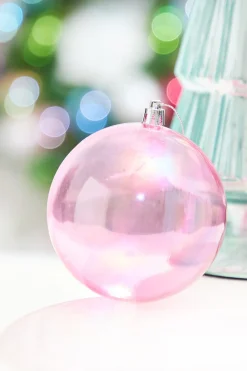 Decorator's Warehouse 4" Pink Iridescent Ball Ornament > Retro Brites|Christmas Decor