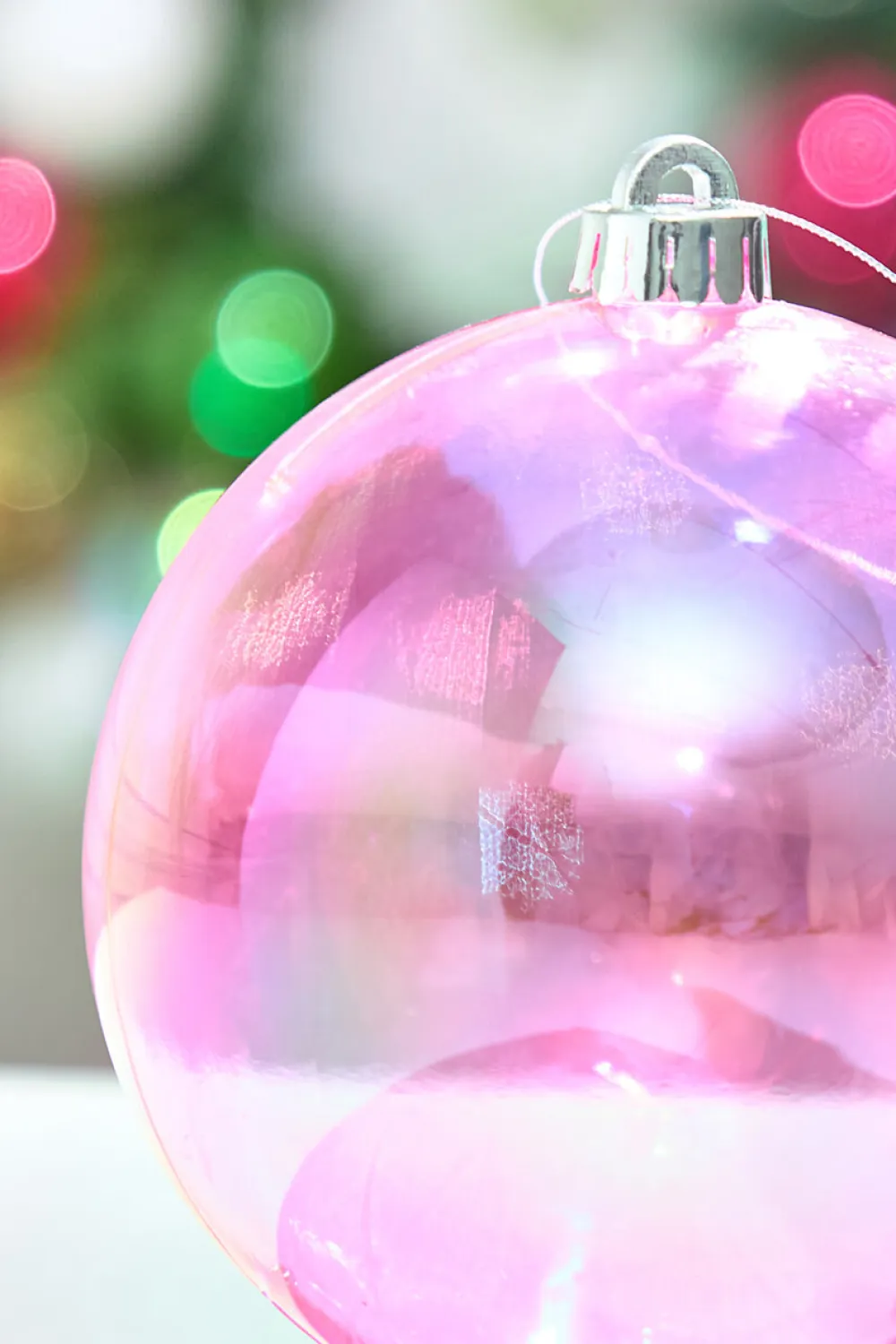 Decorator's Warehouse 6" Pink Iridescent Ball Ornament > Retro Brites|Christmas Decor