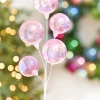 Decorator's Warehouse 15" Pink Iridescent Ball Pick > Christmas Sprays|Christmas Decor