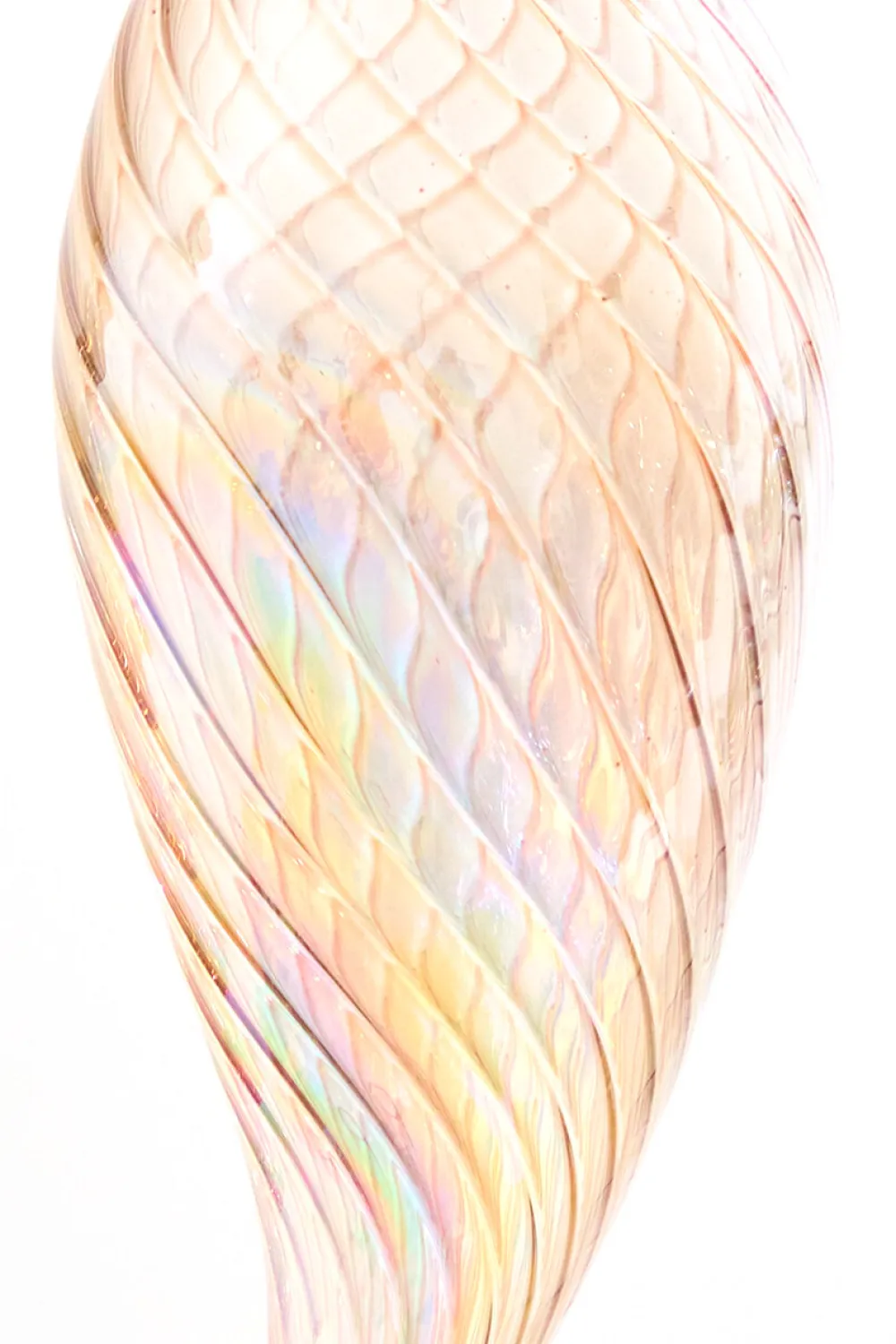 Decorator's Warehouse 9" Pink Iridescent Glass Finial Ornament > Sugar & Spice|Christmas Decor