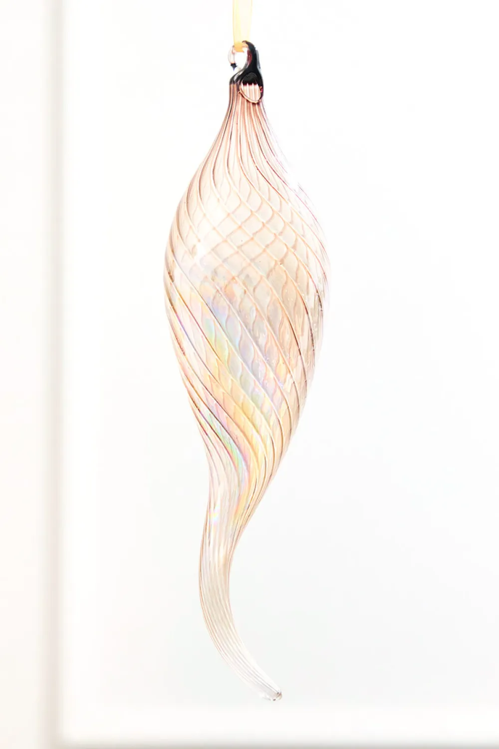 Decorator's Warehouse 9" Pink Iridescent Glass Finial Ornament > Sugar & Spice|Christmas Decor