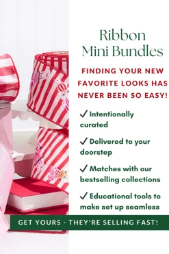 Decorator's Warehouse Pink Peppermint Ribbon Mini Bundle > Christmas Ribbon|Christmas Decor