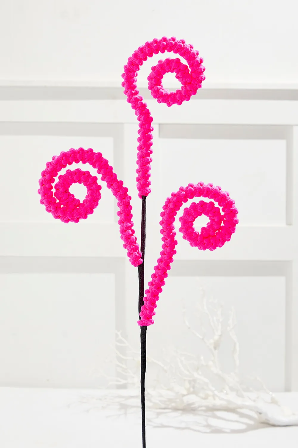 Decorator's Warehouse 28" Pink Puff Chenille Spiral Curly Spray > Halloween|Halloween