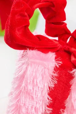 Decorator's Warehouse 9" Pink & Red Furry Gift Box > Christmas Decor|Storyville
