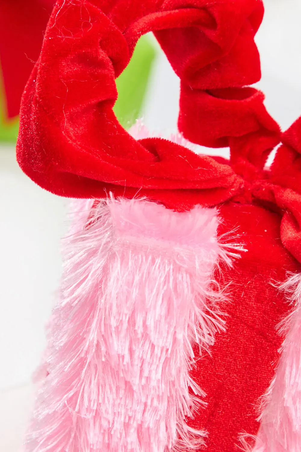 Decorator's Warehouse 9" Pink & Red Furry Gift Box > Christmas Decor|Storyville