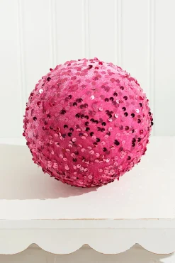 Decorator's Warehouse 6" Pink Sequin Ball Ornament > Christmas Decor|Christmas Ornaments