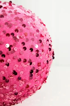 Decorator's Warehouse 6" Pink Sequin Ball Ornament > Christmas Decor|Christmas Ornaments