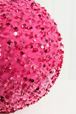Decorator's Warehouse 8" Pink Sequin Ball Ornament > Christmas Decor|Christmas Ornaments