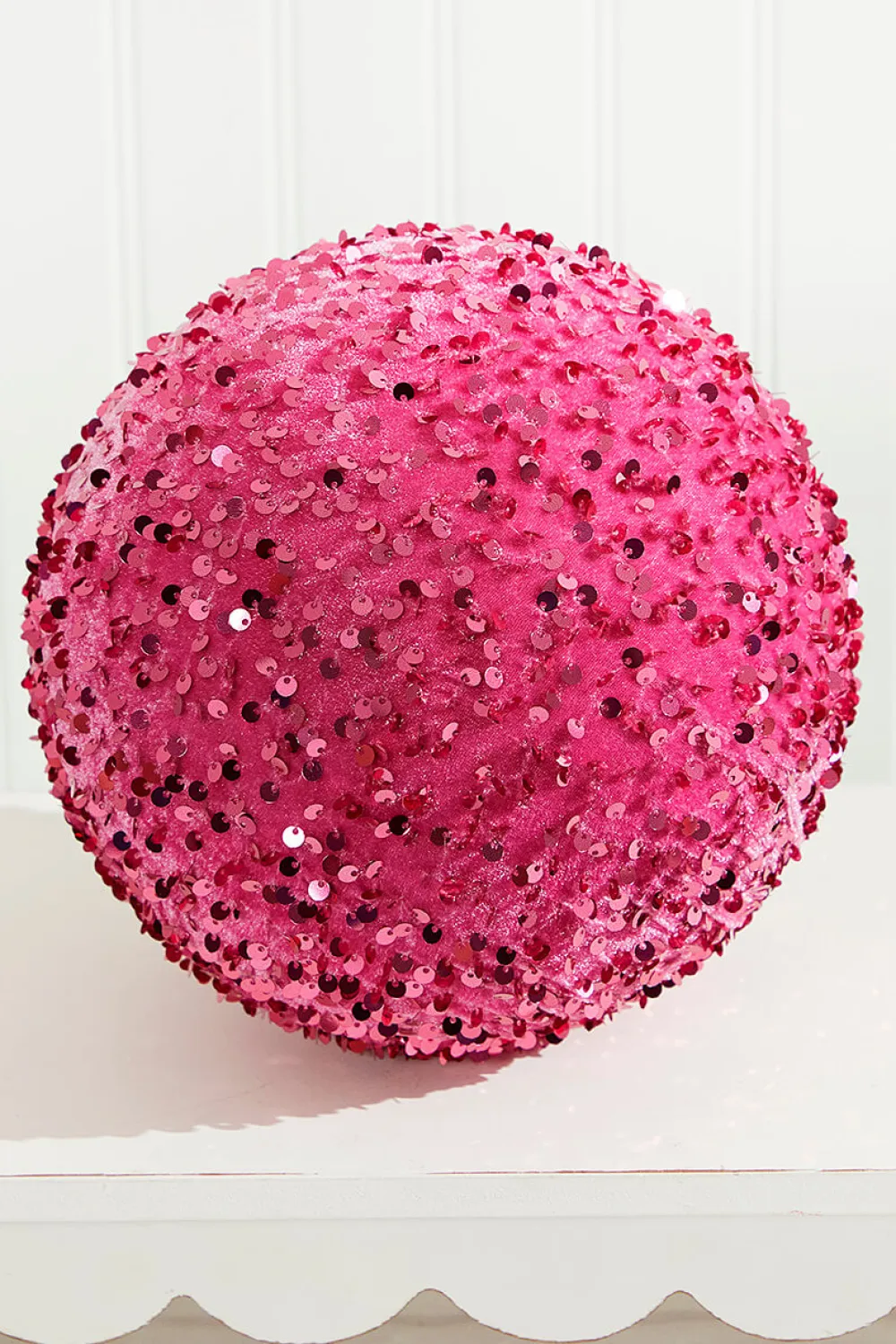 Decorator's Warehouse 8" Pink Sequin Ball Ornament > Christmas Decor|Christmas Ornaments
