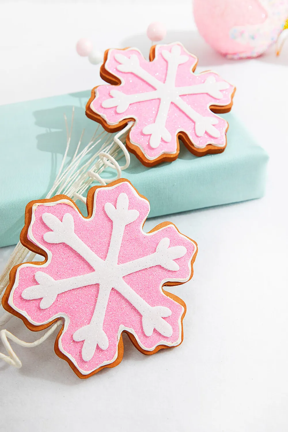 Decorator's Warehouse 28” Pink Snowflake Cookie Spray > Christmas Sprays|Christmas Decor