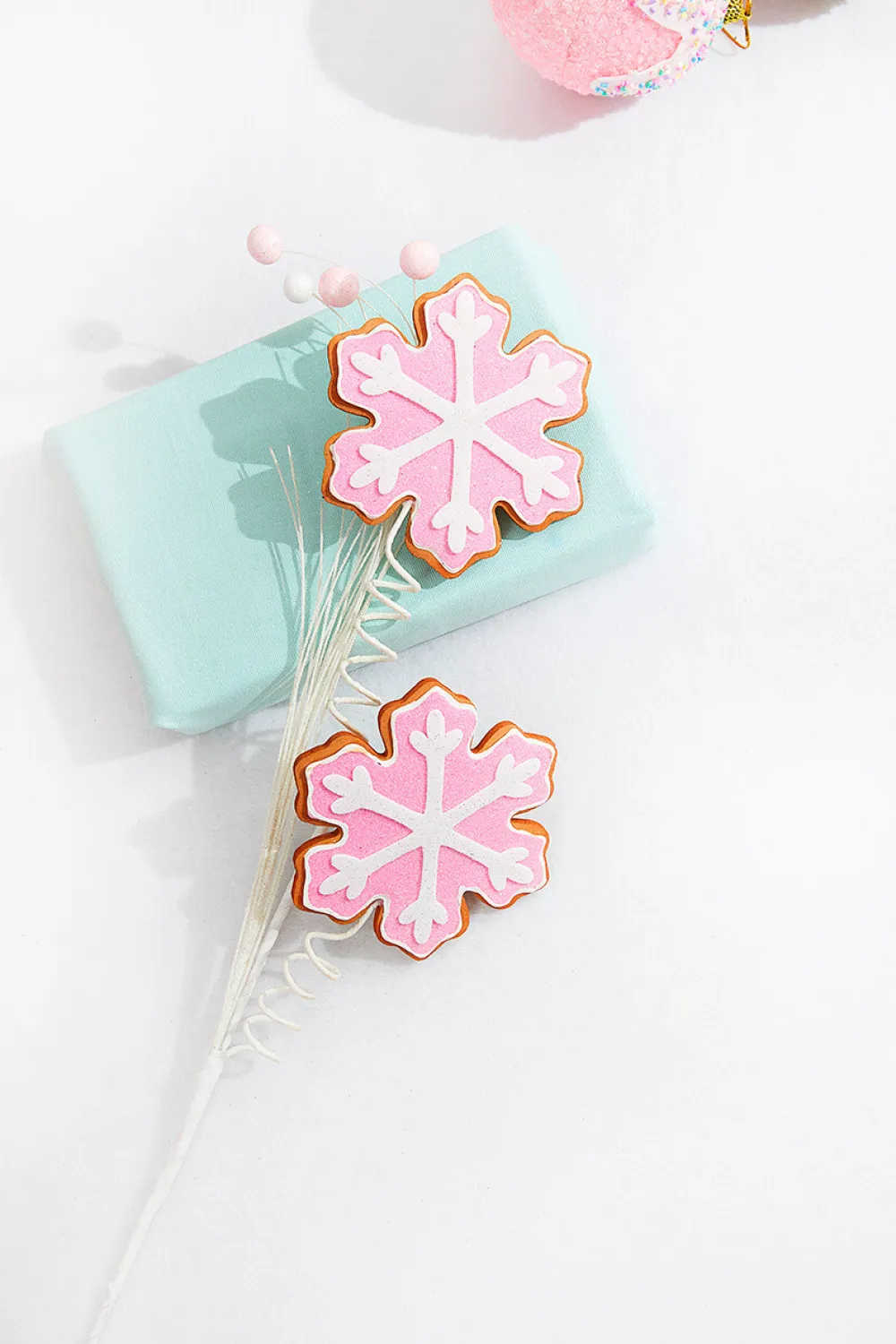 Decorator's Warehouse 28” Pink Snowflake Cookie Spray > Christmas Sprays|Christmas Decor