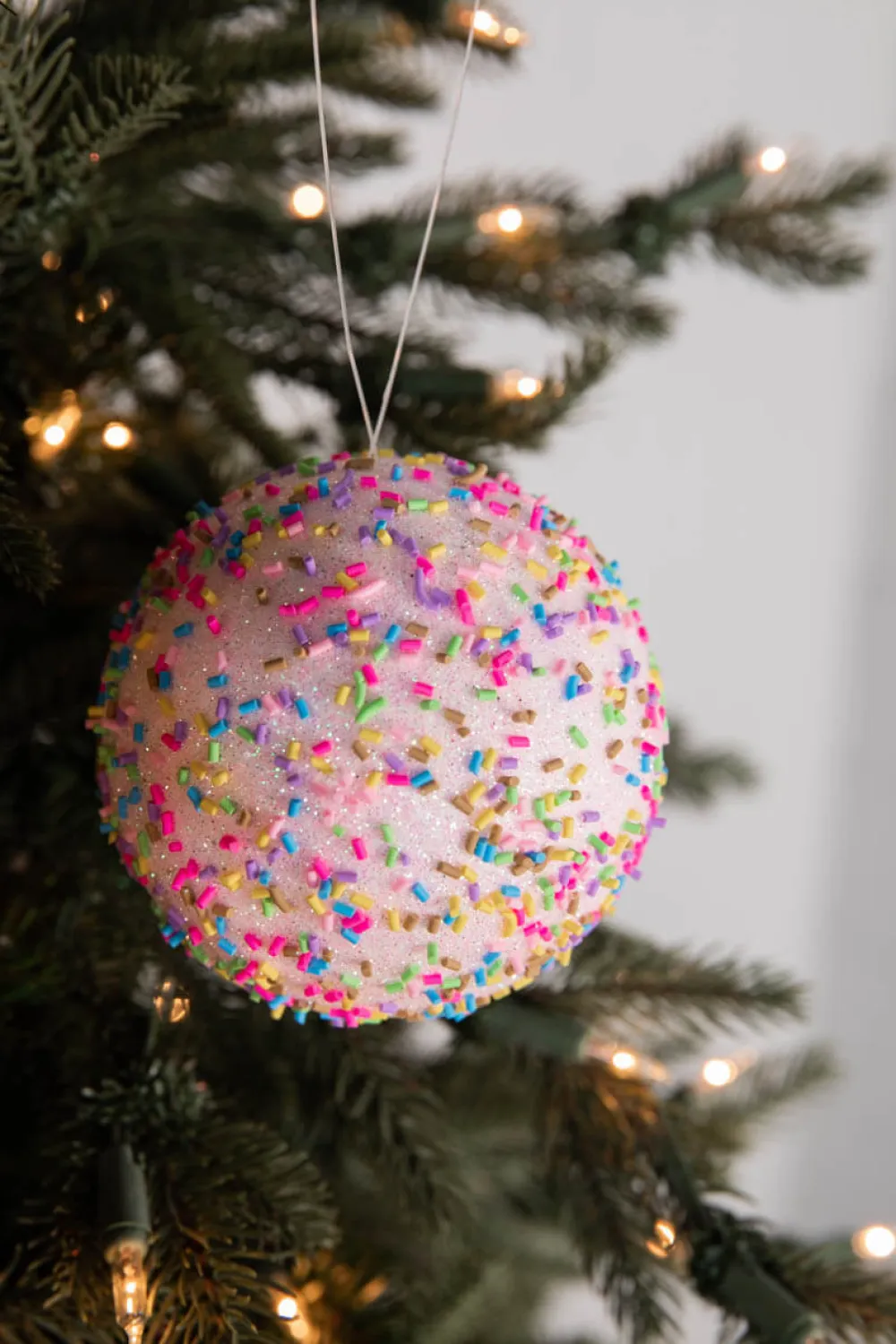 Decorator's Warehouse 4” Pink Sprinkle Ball Ornament > Christmas Decor|Valentine'S Decor