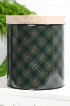 Decorator's Warehouse Plaid Canister - Set of 2 > Christmas Decor|Farmhouse