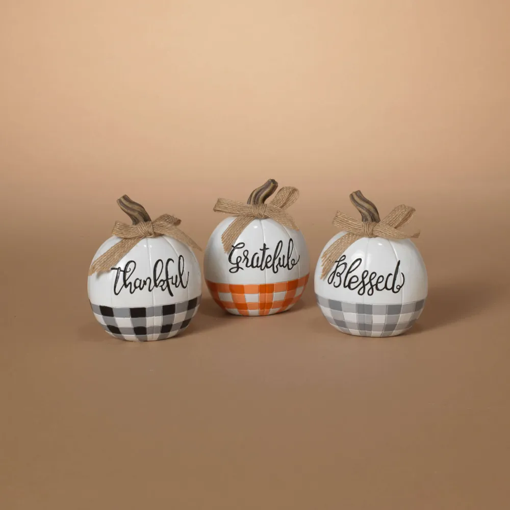 Decorator's Warehouse 4" Plaid Harvest Pumpkin > Fall Decor|Fall Decor