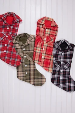 Decorator's Warehouse 20” Plaid Lumberjack Shirt Stocking > Christmas Textiles|Christmas Decor