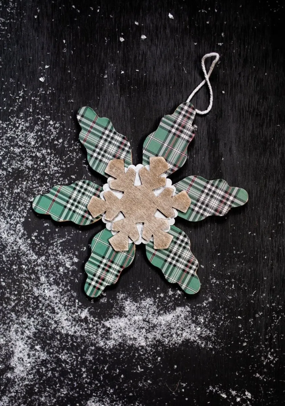 Decorator's Warehouse Plaid Snowflakes Christmas Ornaments > Christmas Sale|Christmas Decor