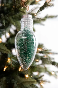 Decorator's Warehouse 6.5"Plastic Clear Retro Light Bulb Ornament > Christmas Decor|Retro Brites