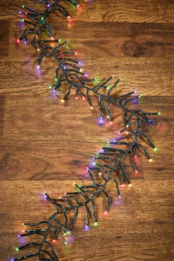 Decorator's Warehouse 53' Platinum Elite Cluster Lights - 1560L Multi (Green Cord) > Vintage Christmas Lights|Twinkle Cluster Lights