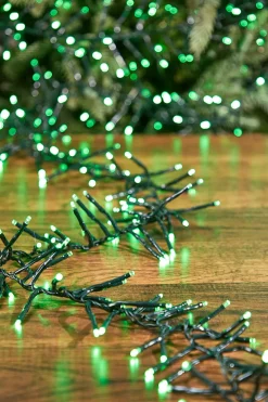 Decorator's Warehouse 53' Platinum Elite Cluster Lights - 1560L Green (Green Cord) > Vintage Christmas Lights|Twinkle Cluster Lights