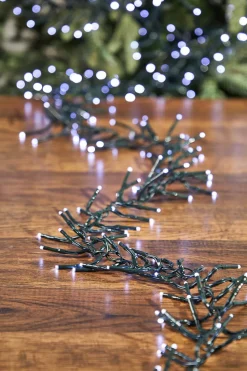Decorator's Warehouse 53' Platinum Elite Cluster Lights - 1560L Cool White (Green Cord) > Vintage Christmas Lights|Twinkle Cluster Lights