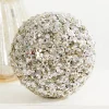Decorator's Warehouse 4.5" Platinum Glamour Sequin Ball Ornament > Christmas Decor|Retro Brites
