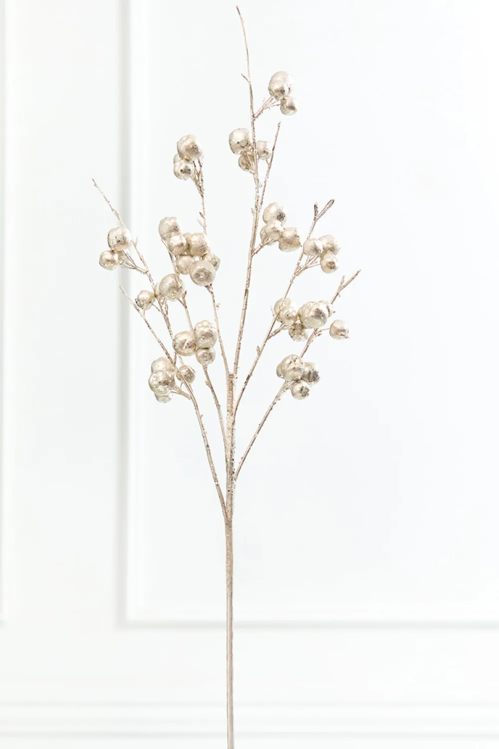 Decorator's Warehouse 36" Platinum Glitter Crabapple Spray > Christmas Sprays|Christmas Decor