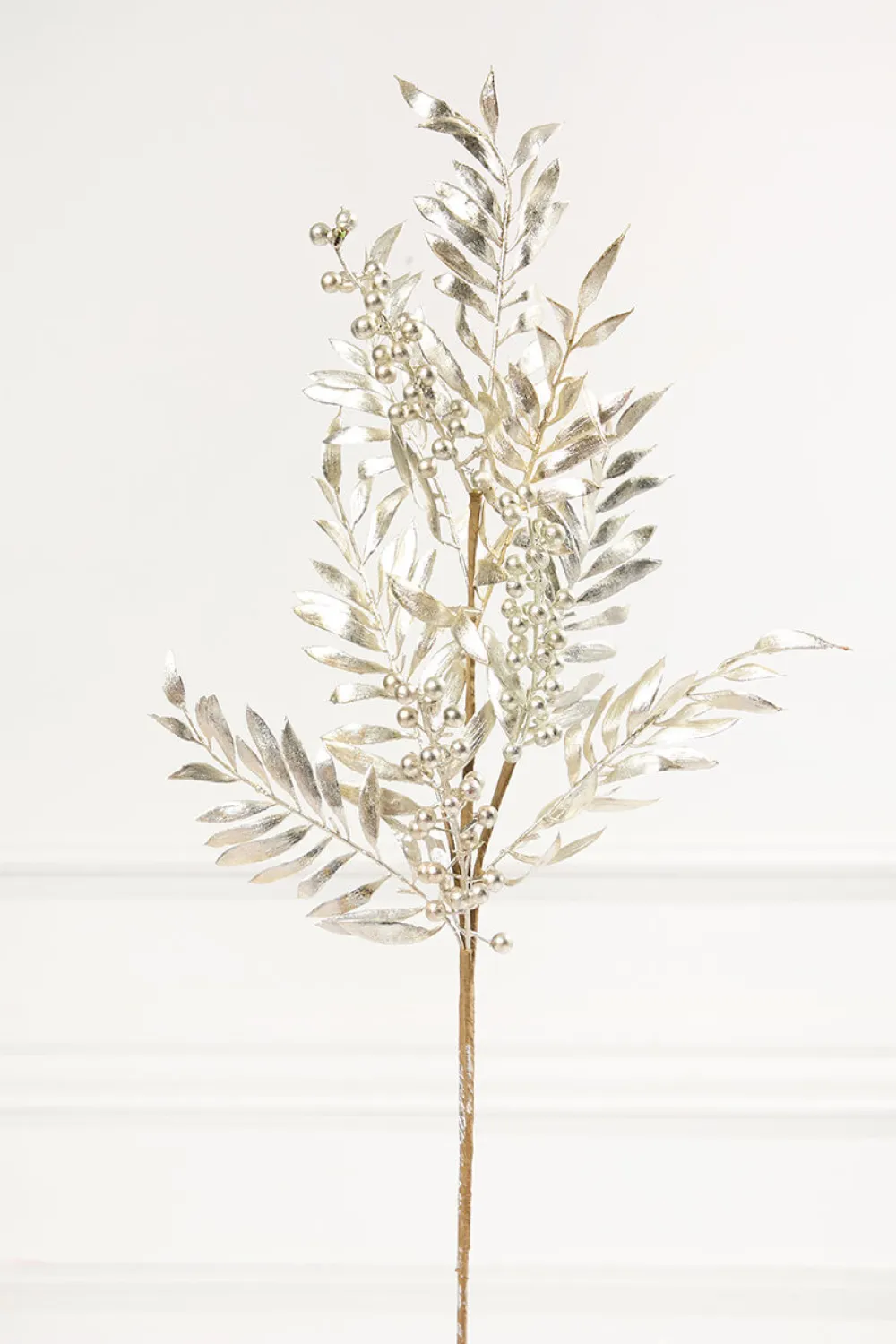 Decorator's Warehouse 30" Platinum Metallic Pepperberry Stem > Gold & Champagne|Natural Elegance