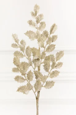 Decorator's Warehouse 23" Platinum Shimmer Metallic Holly > Gold & Champagne|Natural Elegance