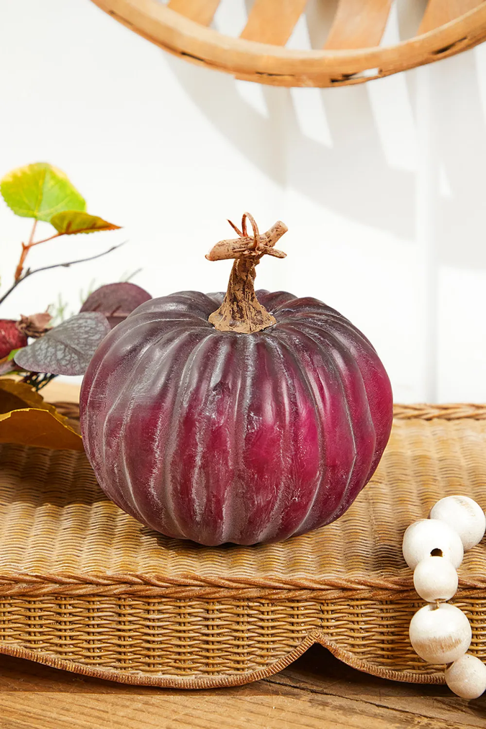 Decorator's Warehouse 6" Plum Harvest Vine Pumpkin > Fall Decor|Fall Decor